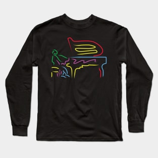 Colorful Pianist Modern Style Long Sleeve T-Shirt